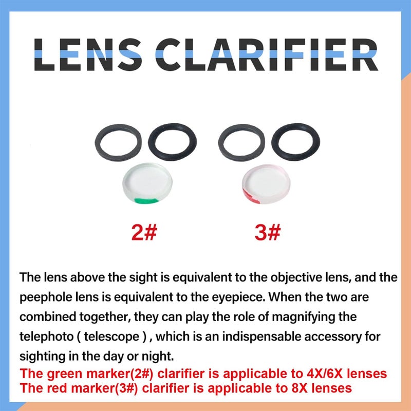 SOPOGER Archery 37/45 Hooed Degree Peep Sight Kit 6X 8X Clarifier and 5 Size Aperture Inner Core Lens Bow Hunting Accessory Peep Sight for Compound Bow with Bow Serving String - Image 4
